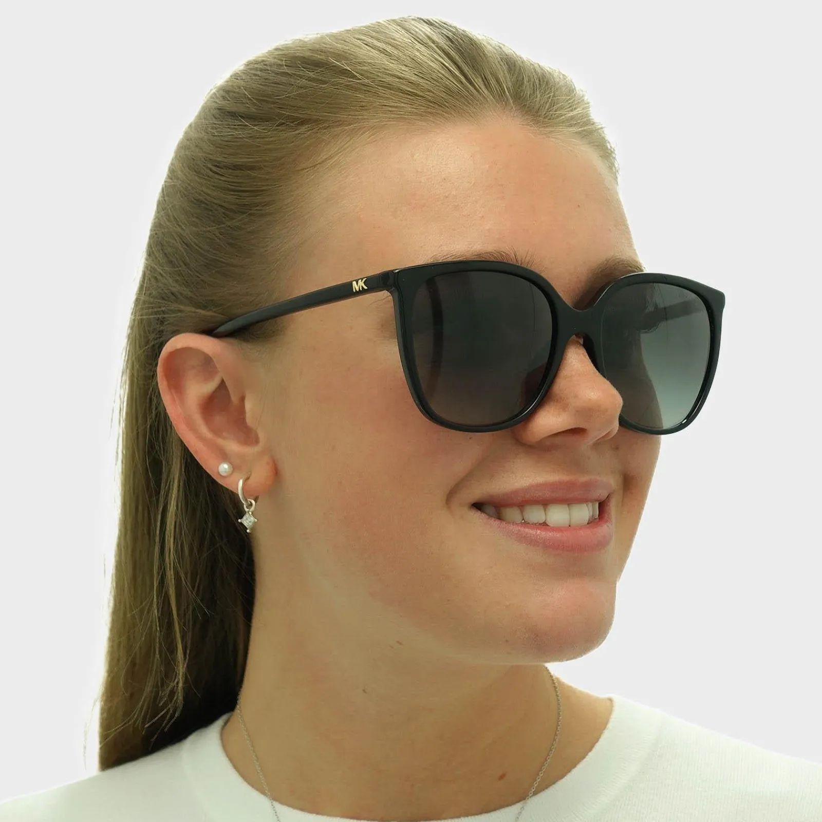 Michael Kors Square^Sunglasses Anaheim MK2137U 30058G Black Dark Grey Gradien