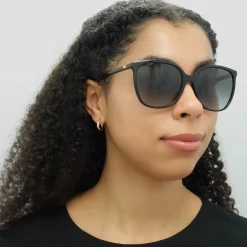 Michael Kors Square^Sunglasses Anaheim MK2137U 30058G Black Dark Grey Gradien