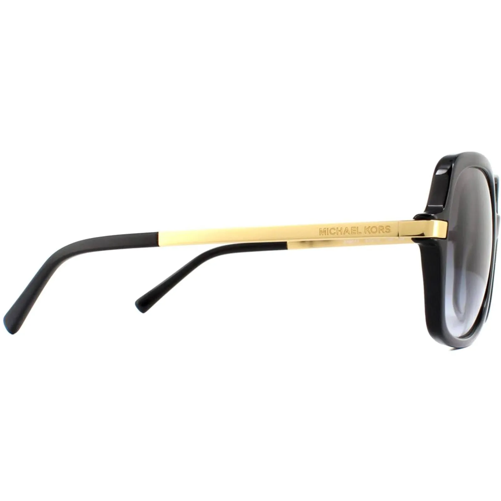 Michael Kors Square^Sunglasses Adrianna II 2024 316011 Black Gold Light Grey