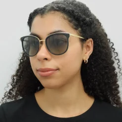 Michael Kors Cat-Eye^Sunglasses Adrianna 1 1010 110011 Black Gold Grey Gradien