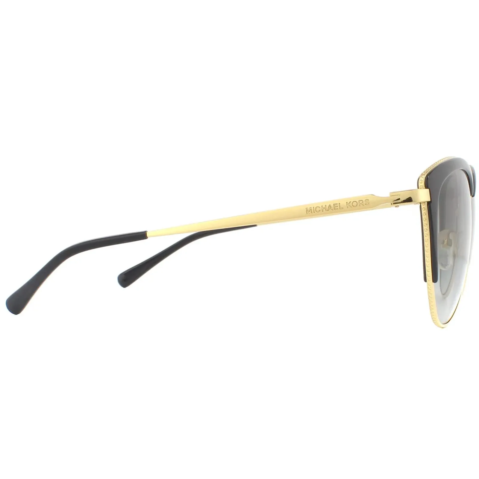 Michael Kors Cat-Eye^Sunglasses Biscayne MK1046 110011 Light Gold Black Dark G