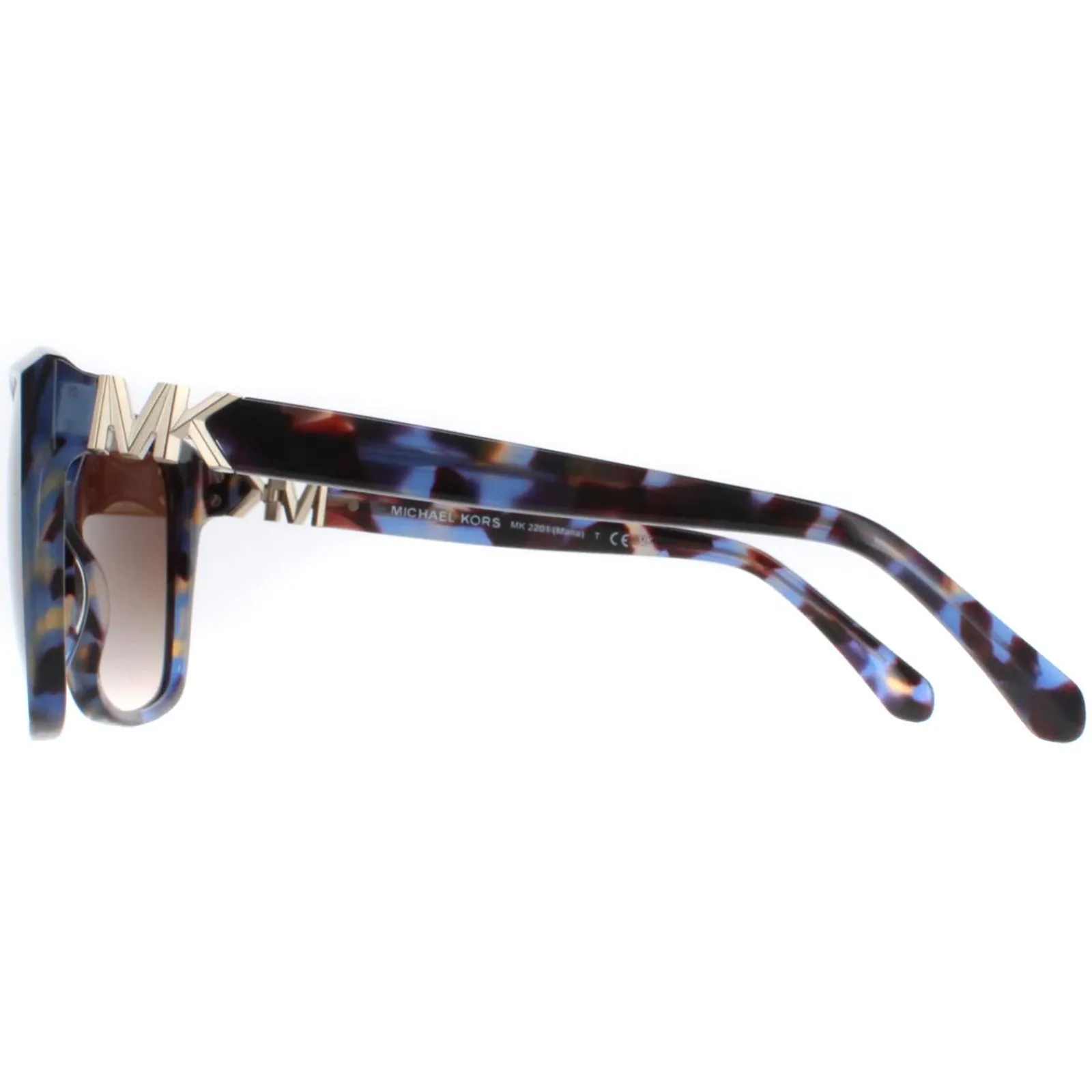 Michael Kors Square^Sunglasses MK2201 Malia 395213 Bright Blue Tortoise Brown