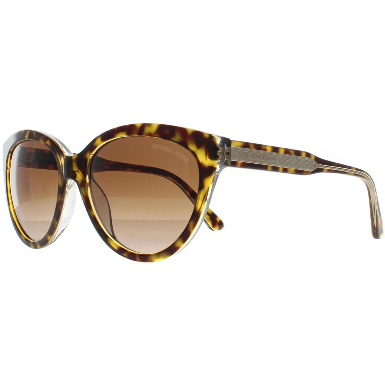 Michael Kors Cat-Eye^Sunglasses MK2158 310213 Dark Tortoise on Clear Brown Gra