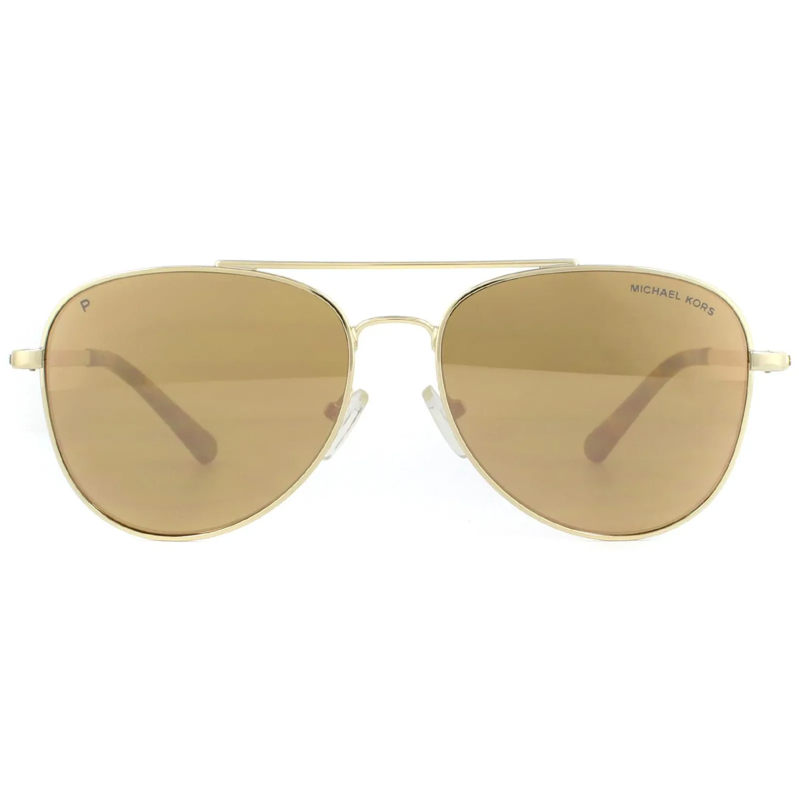 Michael Kors Polarised^Sunglasses MK1045 10142O Gold Brown Mirror Polarized