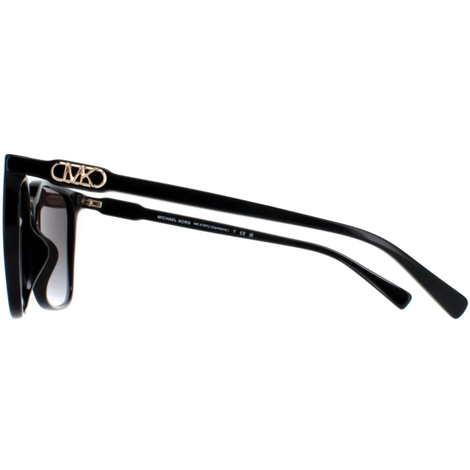 Michael Kors Square^Sunglasses MK2197U Canberra 30058G Black Dark Grey Gradie