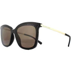 Michael Kors Square^Sunglasses Zermatt 2079U 333273 Shiny Black & Metallic Go