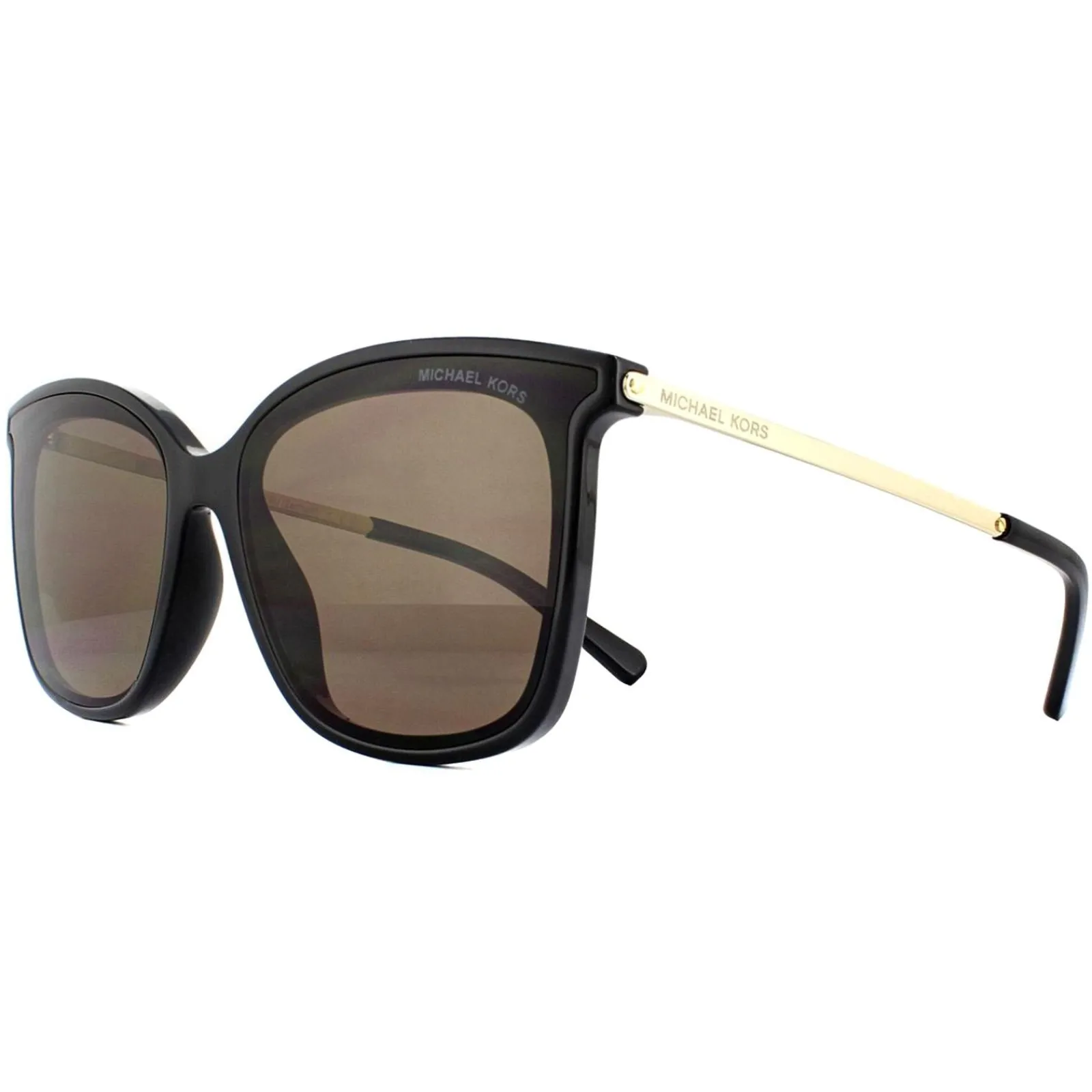 Michael Kors Square^Sunglasses Zermatt 2079U 333273 Shiny Black & Metallic Go