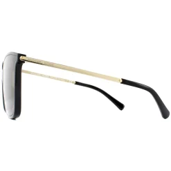 Michael Kors Square^Sunglasses Zermatt 2079U 333273 Shiny Black & Metallic Go