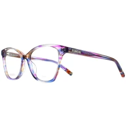 Missoni Square^Glasses Frames MIS 0013 V43 Transparent Striped Purple Women