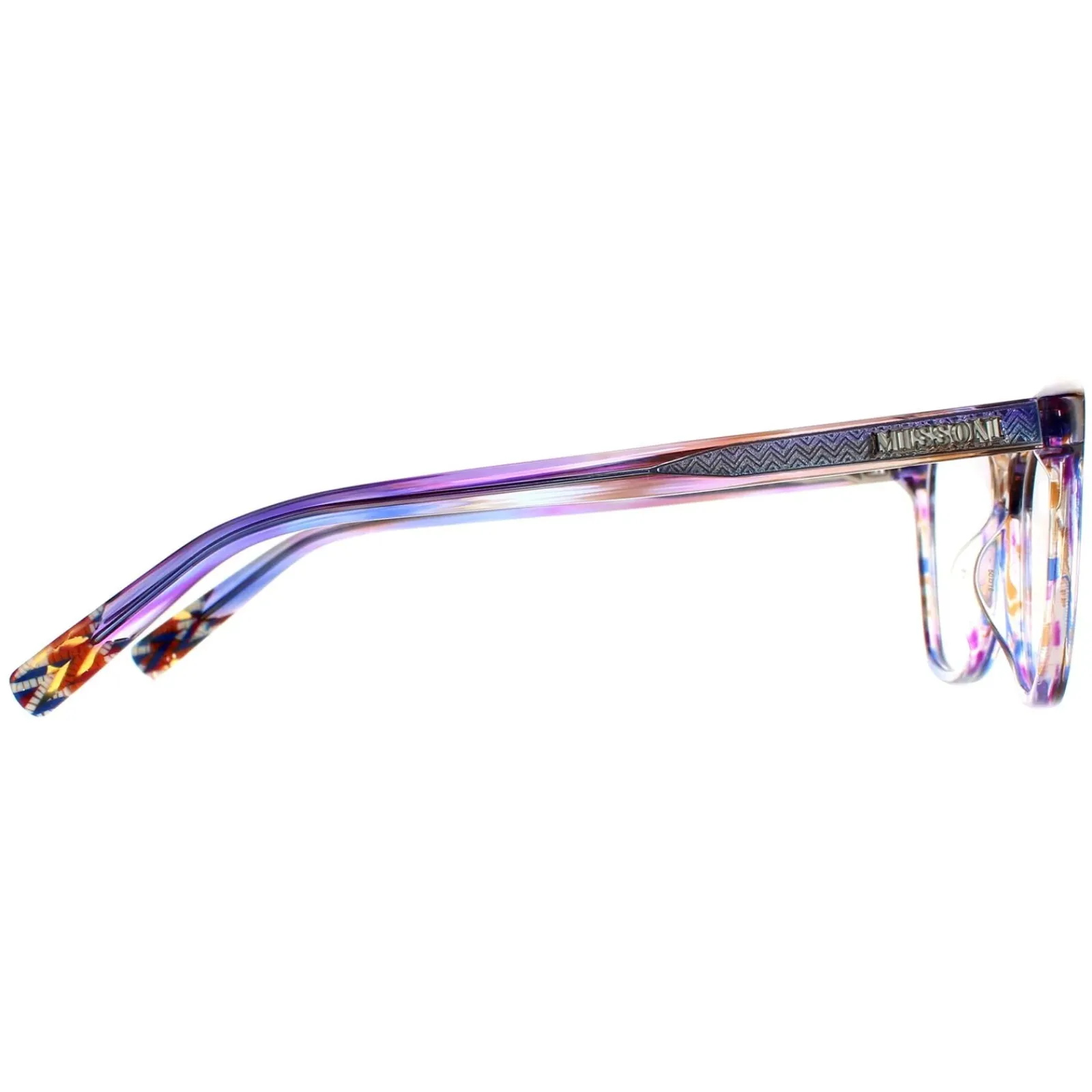 Missoni Square^Glasses Frames MIS 0013 V43 Transparent Striped Purple Women