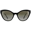 Miu Miu Cat-Eye^Sunglasses MU03US 1AB5O0 Black Gradient Grey Mirror Silver