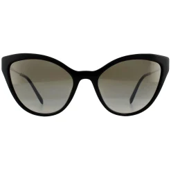 Miu Miu Cat-Eye^Sunglasses MU03US 1AB5O0 Black Gradient Grey Mirror Silver