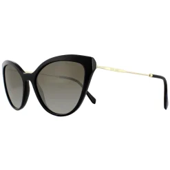 Miu Miu Cat-Eye^Sunglasses MU03US 1AB5O0 Black Gradient Grey Mirror Silver