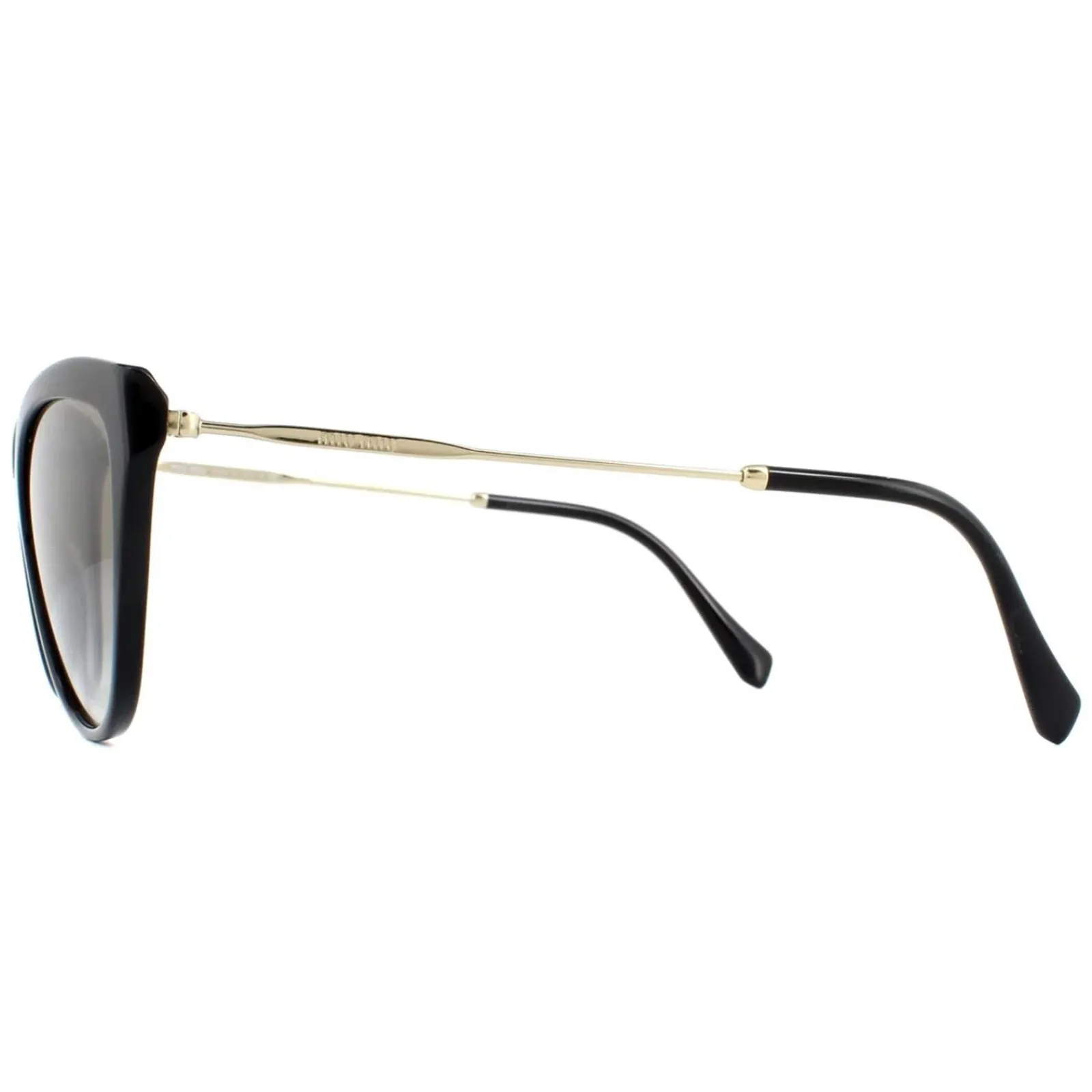 Miu Miu Cat-Eye^Sunglasses MU03US 1AB5O0 Black Gradient Grey Mirror Silver