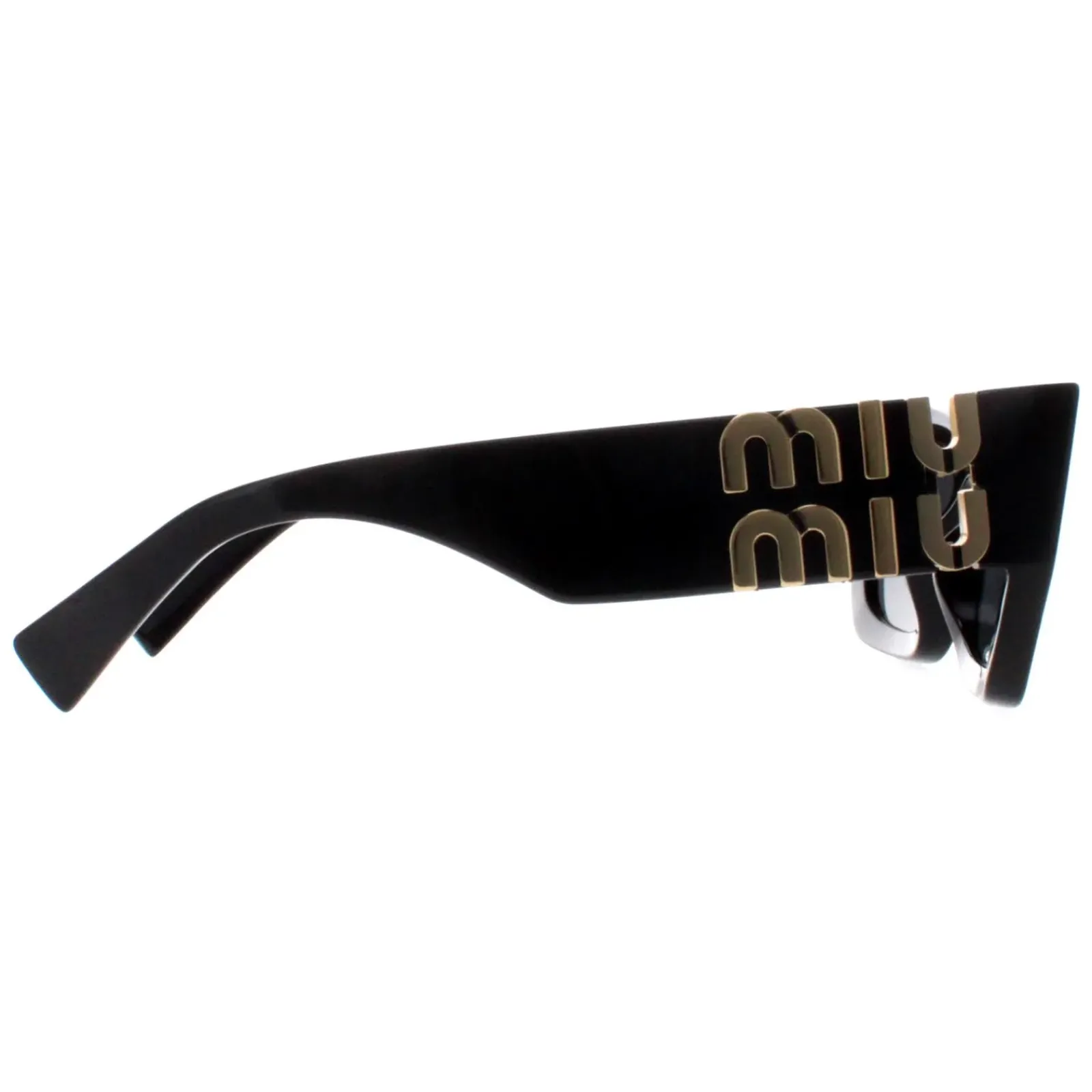 Miu Miu Rectangle^Sunglasses MU09WS 1AB5S0 Black Dark Grey