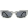 Miu Miu Rectangle^Sunglasses MU09WS 1425S0 White Dark Grey