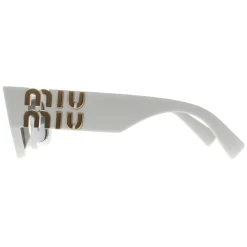 Miu Miu Rectangle^Sunglasses MU09WS 1425S0 White Dark Grey