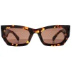 Miu Miu Rectangle^Sunglasses MU09WS VAU06B Honey Havana Dark Brown
