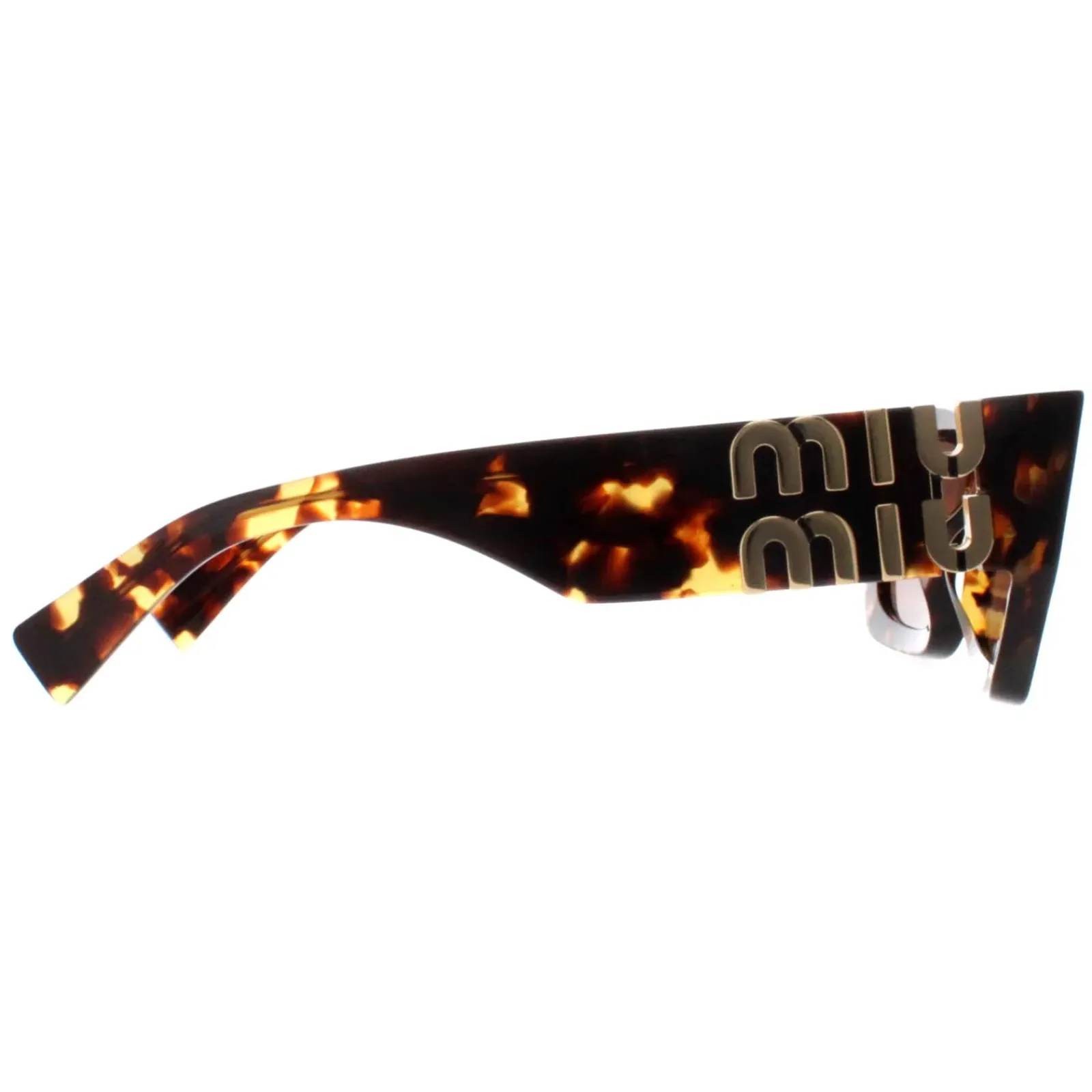 Miu Miu Rectangle^Sunglasses MU09WS VAU06B Honey Havana Dark Brown