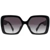 Miu Miu Square^Sunglasses MU10YS 1AB5D1 Black Grey Gradient