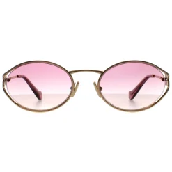 Miu Miu Oval^Sunglasses MU52YS 5AK06S Gold Brown Gradient Violet