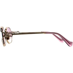 Miu Miu Oval^Sunglasses MU52YS 5AK06S Gold Brown Gradient Violet