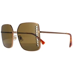 Miu Miu Square^Sunglasses MU51YS 7OE01T Antique Gold Dark Brown