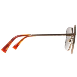 Miu Miu Square^Sunglasses MU51YS 7OE01T Antique Gold Dark Brown
