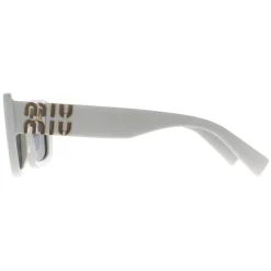 Miu Miu Rectangle^Sunglasses MU07YS 1425S0 White Dark Grey