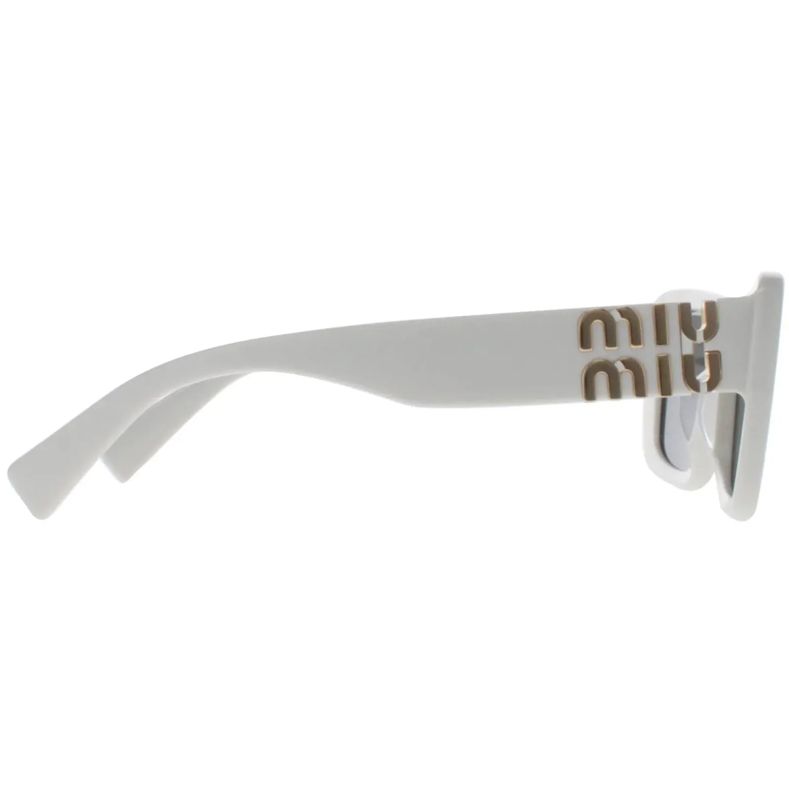 Miu Miu Rectangle^Sunglasses MU07YS 1425S0 White Dark Grey