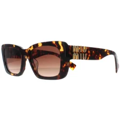 Miu Miu Rectangle^Sunglasses MU07YS VAU6S1 Honey Havana Brown Gradient