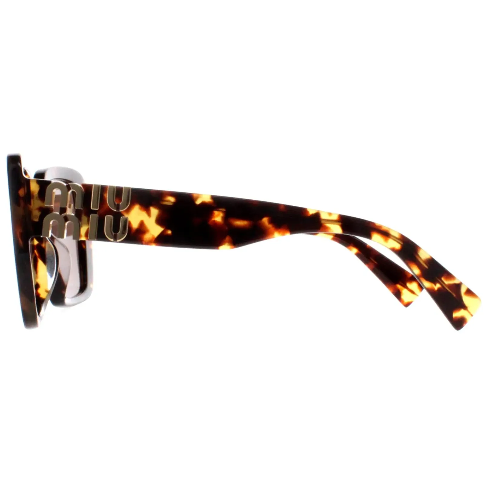 Miu Miu Square^Sunglasses MU10YS VAU06B Honey Havana Dark Brown