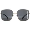Miu Miu Square^Sunglasses MU51YS ZVN5S0 Pale Gold Dark Grey