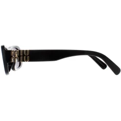 Miu Miu Rectangle^Sunglasses MU08ZS 1AB5S0 Black Dark Grey