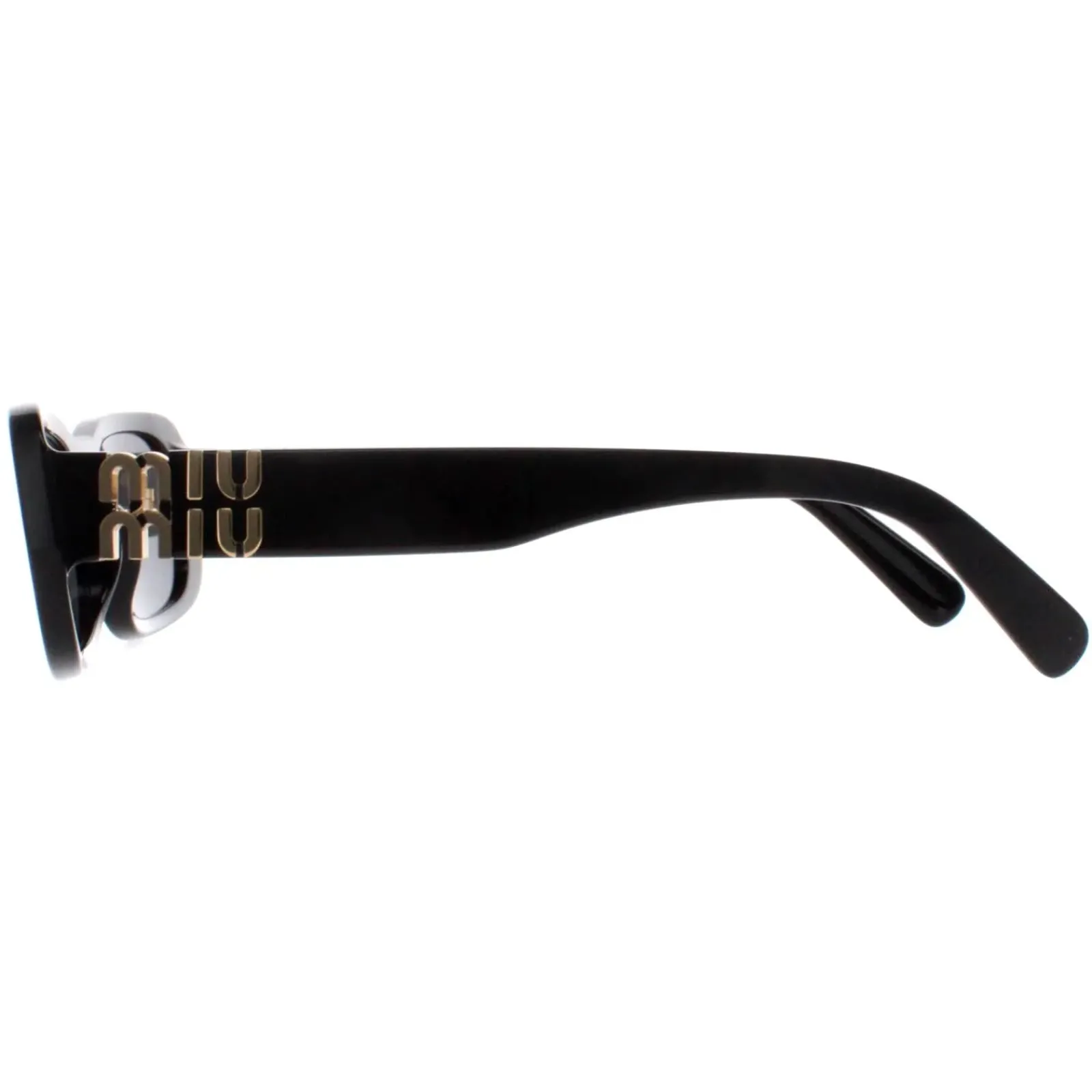 Miu Miu Rectangle^Sunglasses MU08ZS 1AB5S0 Black Dark Grey