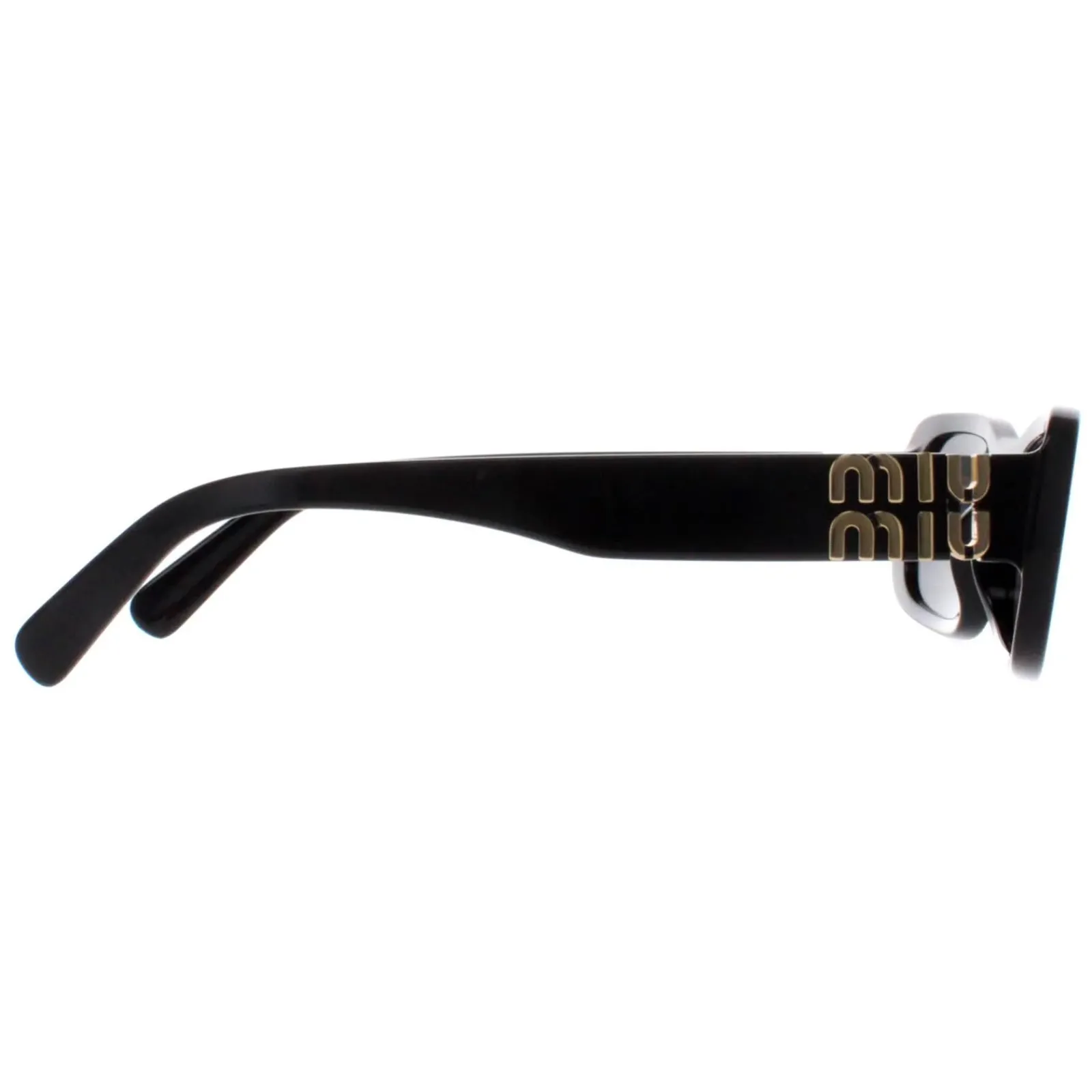 Miu Miu Rectangle^Sunglasses MU08ZS 1AB5S0 Black Dark Grey