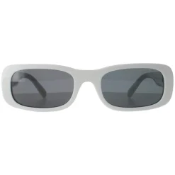 Miu Miu Rectangle^Sunglasses MU08ZS 1425S0 White Ivory Dark Grey