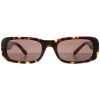 Miu Miu Rectangle^Sunglasses MU08ZS VAU06B Honey Havana Dark Brown