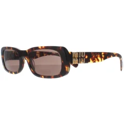 Miu Miu Rectangle^Sunglasses MU08ZS VAU06B Honey Havana Dark Brown