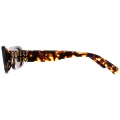 Miu Miu Rectangle^Sunglasses MU08ZS VAU06B Honey Havana Dark Brown