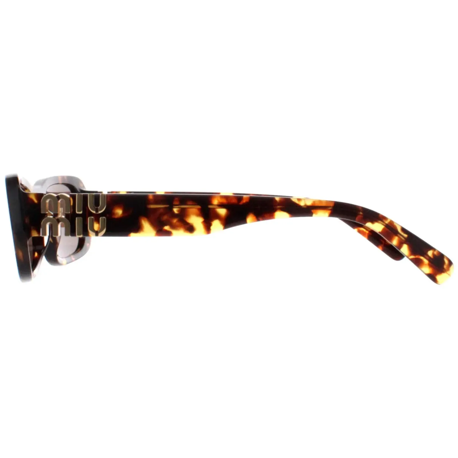 Miu Miu Rectangle^Sunglasses MU08ZS VAU06B Honey Havana Dark Brown