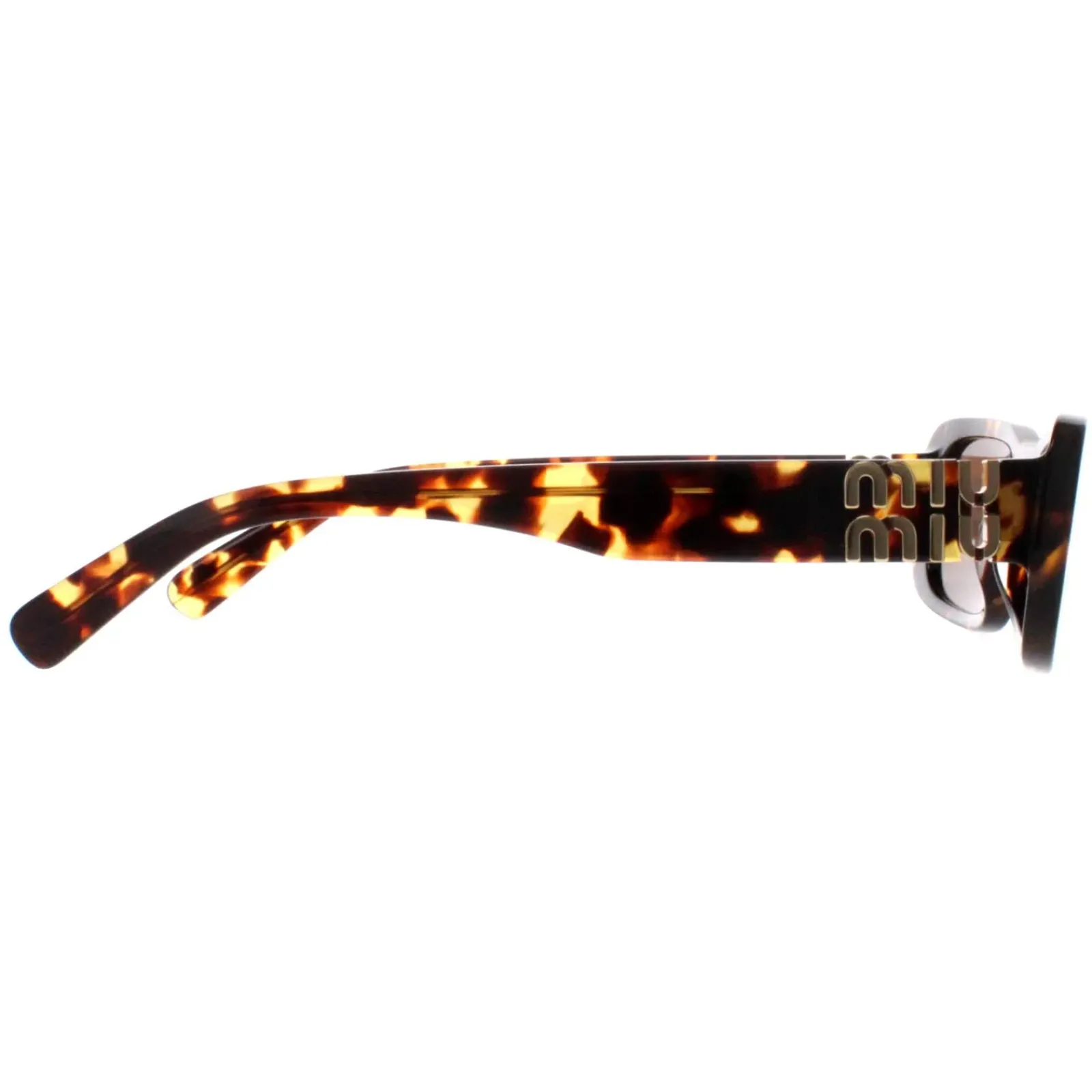 Miu Miu Rectangle^Sunglasses MU08ZS VAU06B Honey Havana Dark Brown