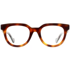 Moncler Round|Round^Glasses Frames ML5005 053 Blonde Havana Women