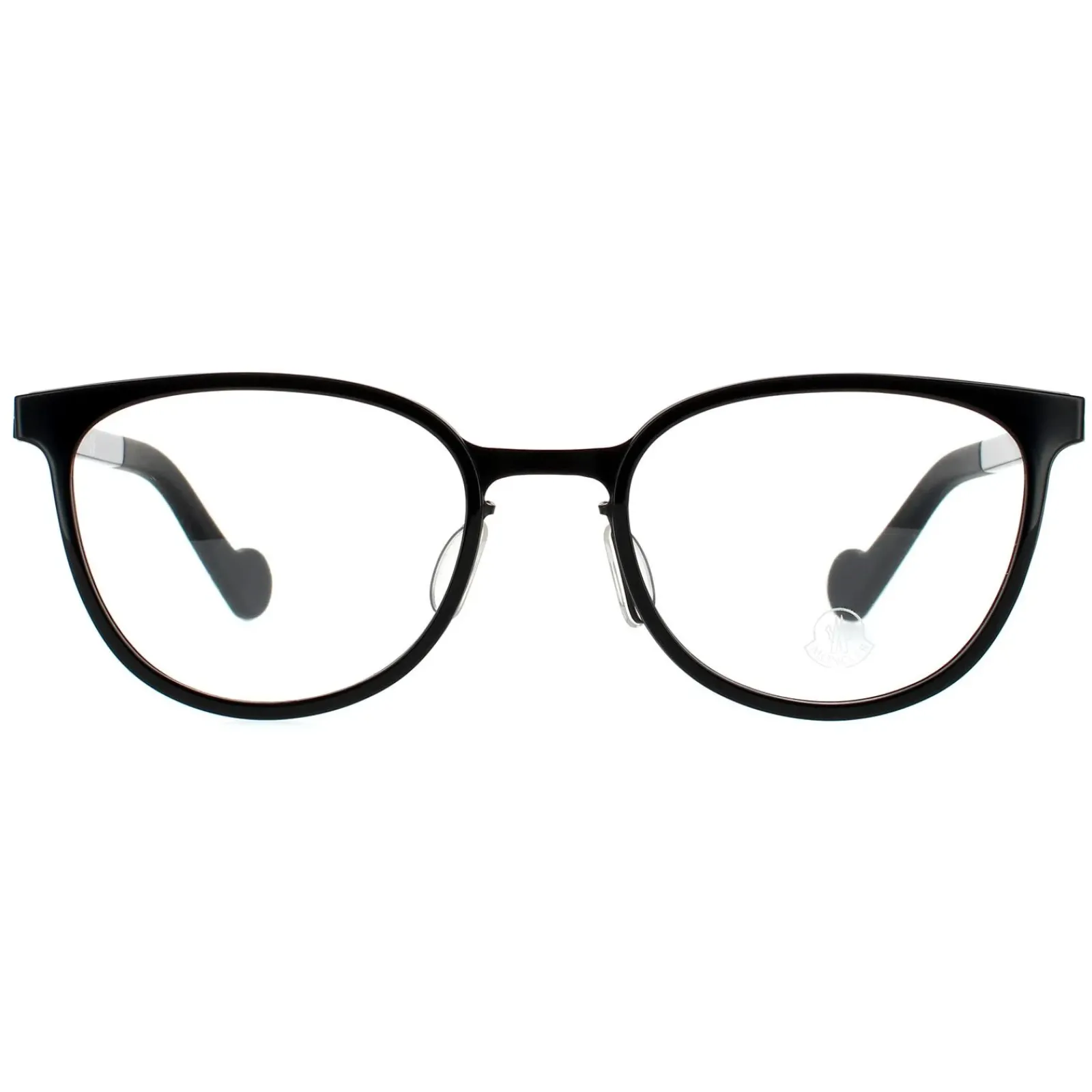 Moncler Round^Glasses Frames ML5034 001 Shiny Black Men