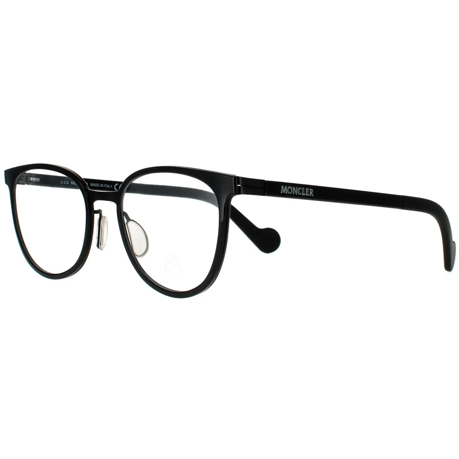 Moncler Round^Glasses Frames ML5034 001 Shiny Black Men