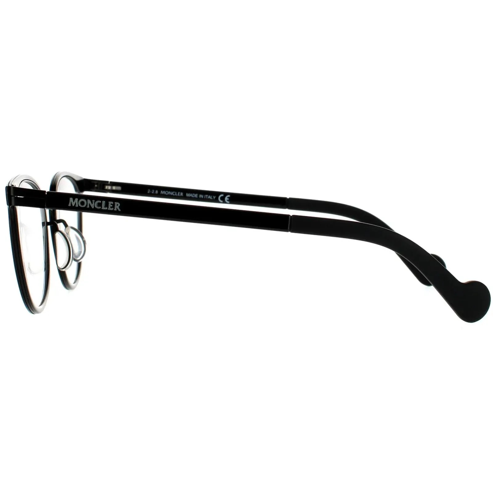 Moncler Round^Glasses Frames ML5034 001 Shiny Black Men