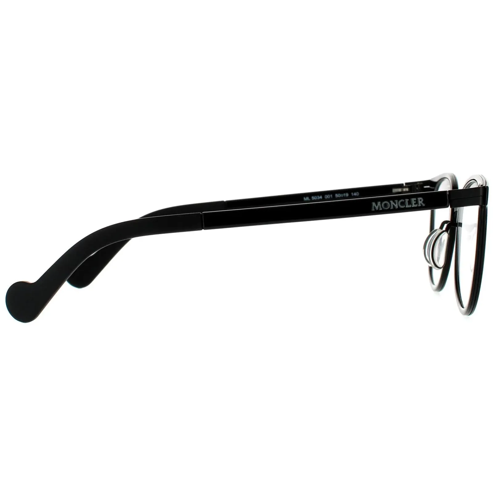 Moncler Round^Glasses Frames ML5034 001 Shiny Black Men