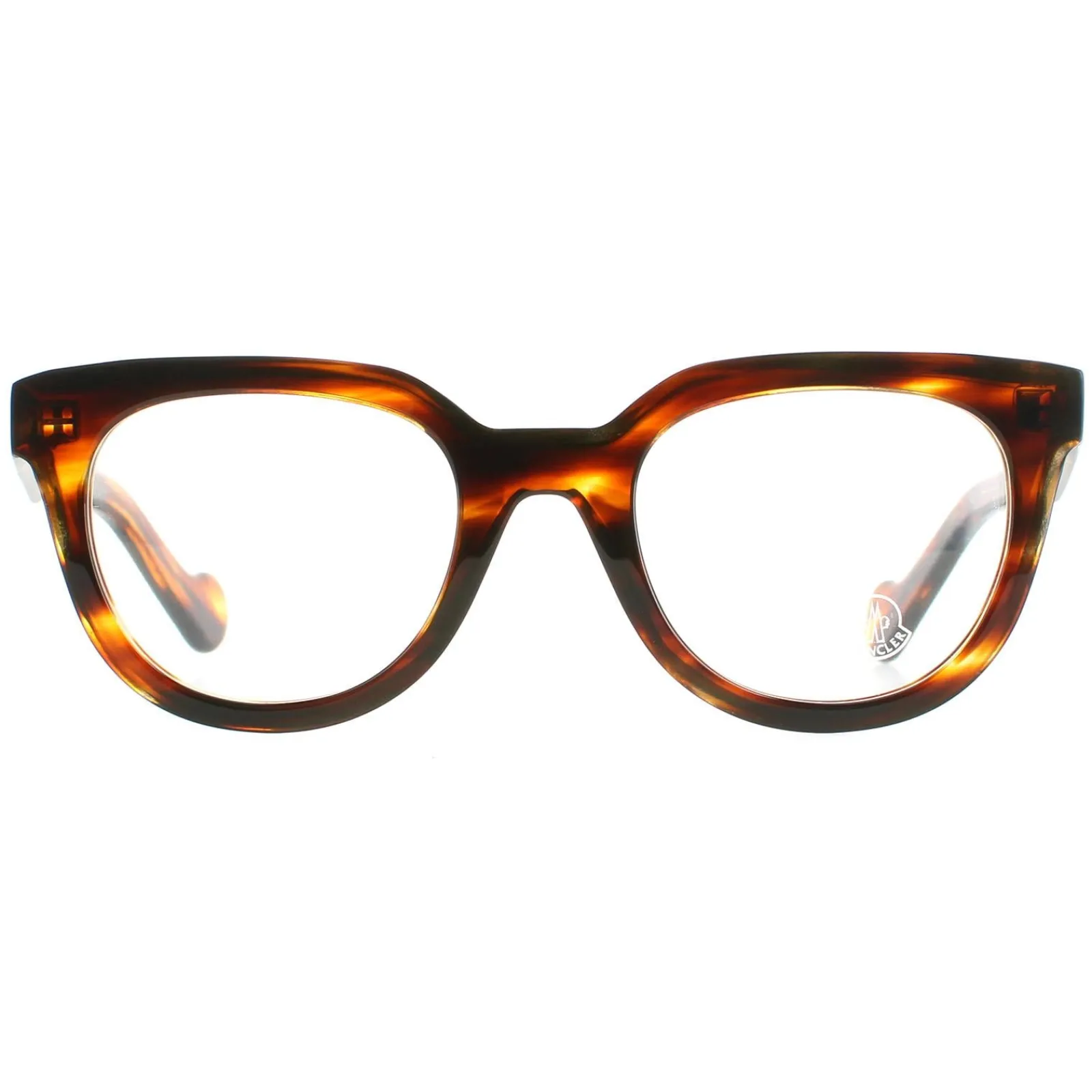 Moncler Round|Round^Glasses Frames ML5005 045 Shiny Light Brown Men Women