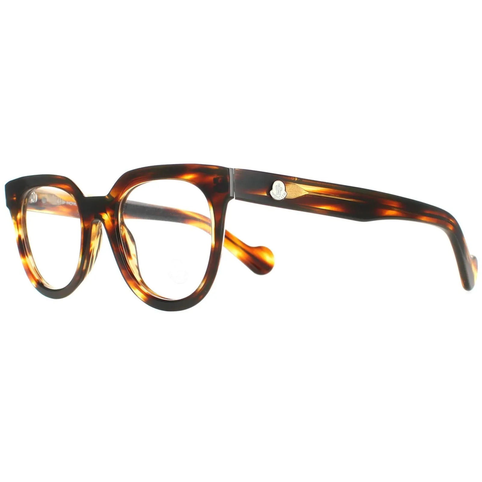 Moncler Round|Round^Glasses Frames ML5005 045 Shiny Light Brown Men Women