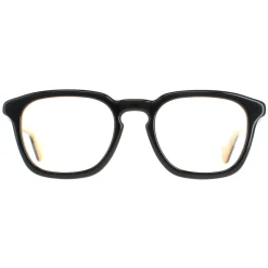 Moncler Round^Glasses Frames ML5042 005 Black and Ochre Men